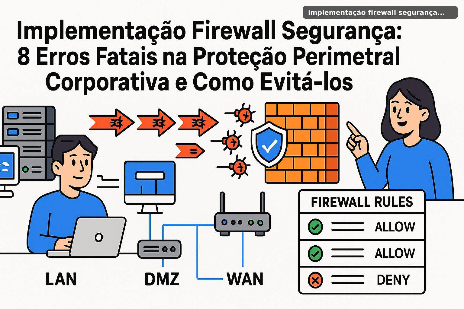 Implementação Firewall Segurança: 8 Erros Fatais na Proteção Perimetral Corporativa e Como Evitá-los