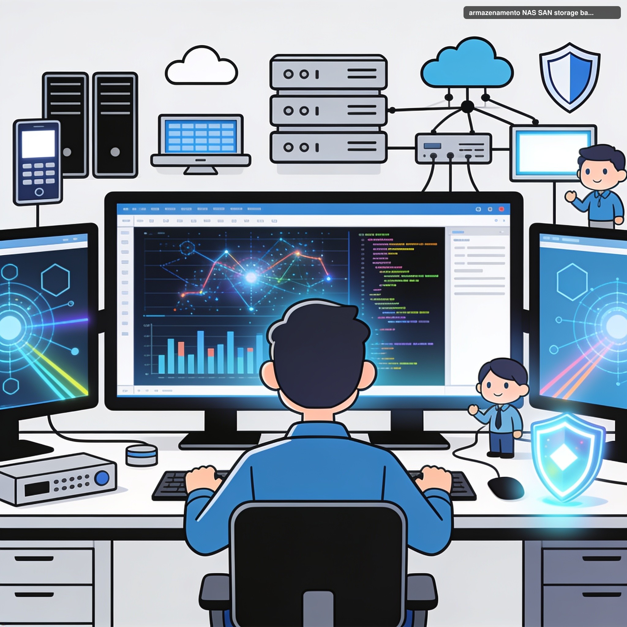 Armazenamento NAS SAN: O Guia Definitivo para Backup Corporativo em 2026