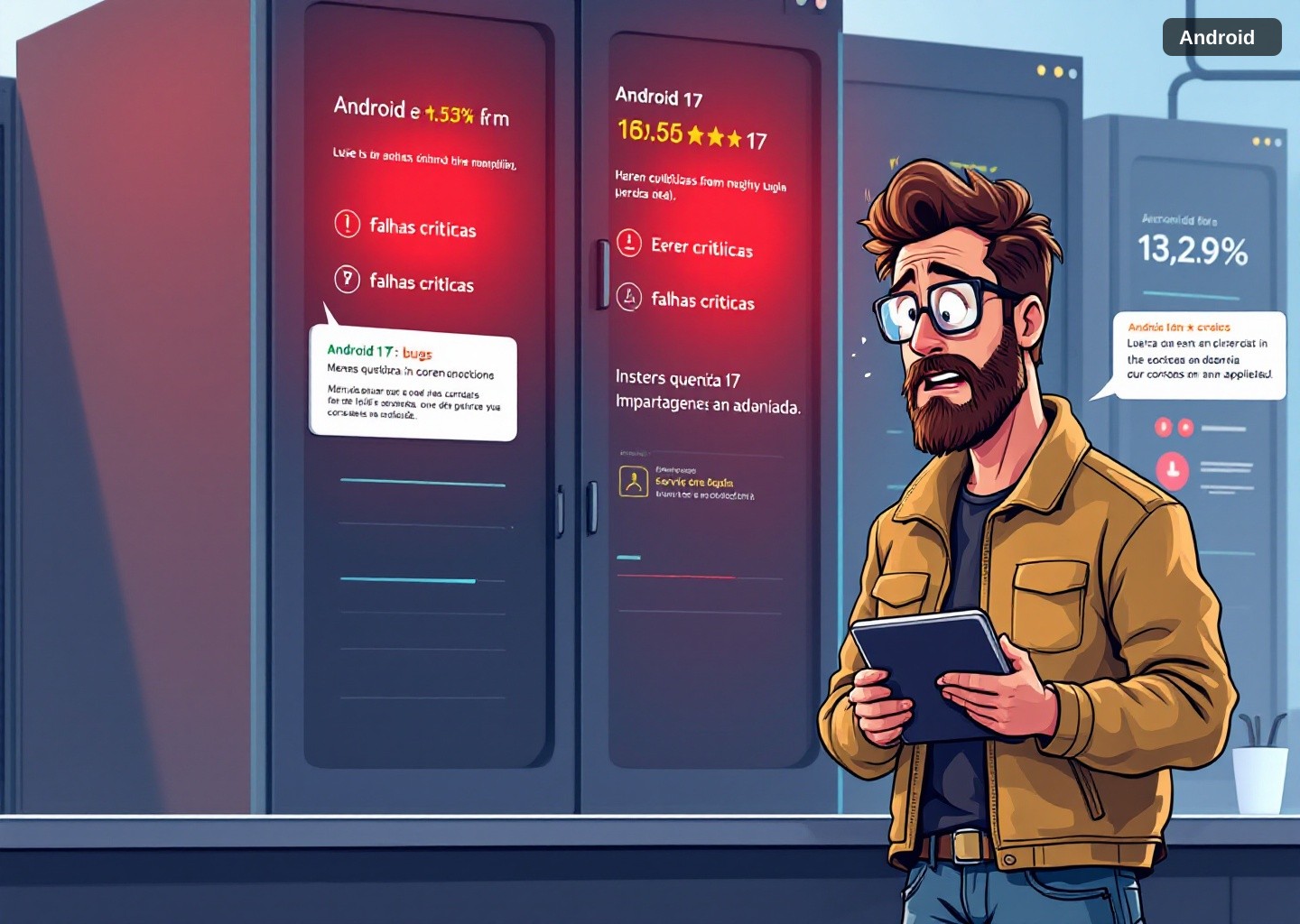 Android falhas: bugs críticos, correções pendentes e o que fazer agora no Android 17